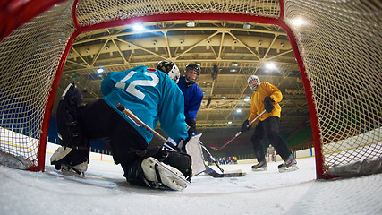 Image showing ice hockey goalkeeper