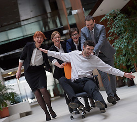 Image showing business people group have fun