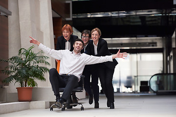 Image showing business people group have fun