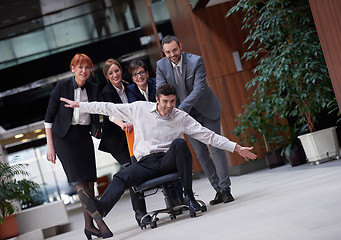 Image showing business people group have fun