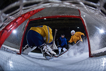 Image showing ice hockey goalkeeper