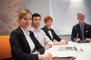 Image showing business people group on meeting