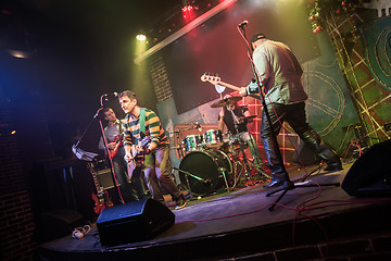 Image showing Band performs on stage