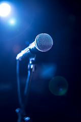 Image showing Microphone on stage