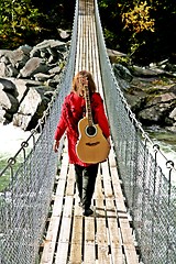 Image showing Woman with guitar