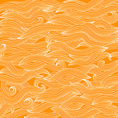 Image showing Abstract Orange Wave Background