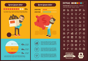 Image showing Business flat design Infographic Template