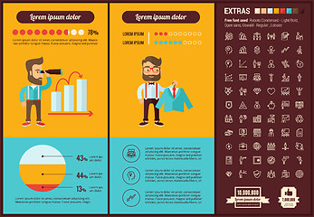 Image showing Business flat design Infographic Template