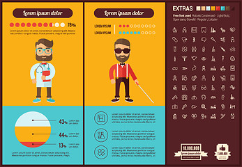 Image showing Medicine flat design Infographic Template