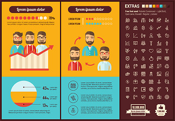 Image showing Business flat design Infographic Template