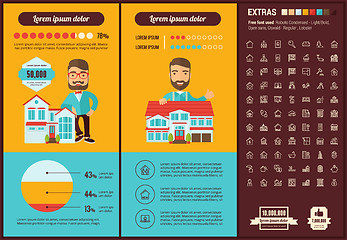 Image showing Real Estate flat design Infographic Template