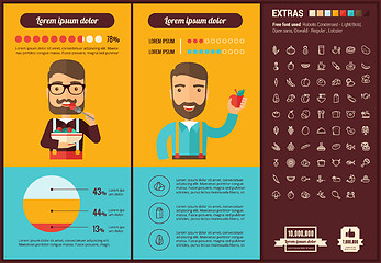 Image showing Healthy Food flat design Infographic Template