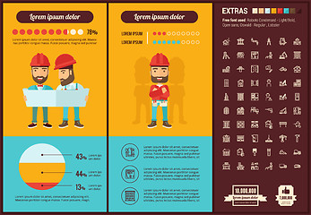 Image showing Constraction flat design Infographic Template