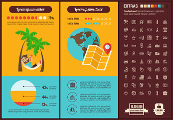 Image showing Travel flat design Infographic Template