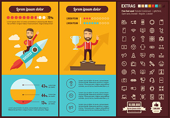 Image showing Technology flat design Infographic Template