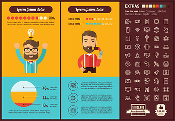 Image showing Start up flat design Infographic Template