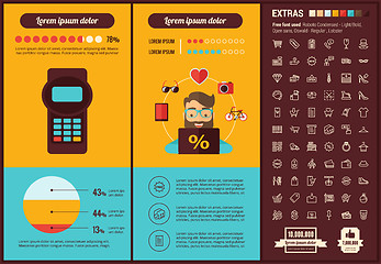 Image showing Shopping flat design Infographic Template