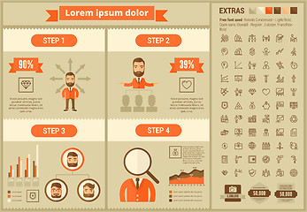 Image showing Business flat design Infographic Template