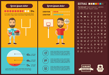 Image showing Sports flat design Infographic Template