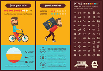 Image showing Transportation flat design Infographic Template