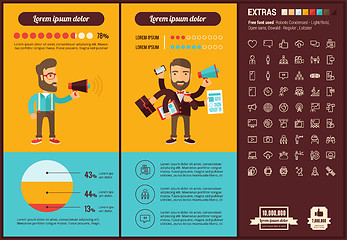 Image showing Social Media flat design Infographic Template