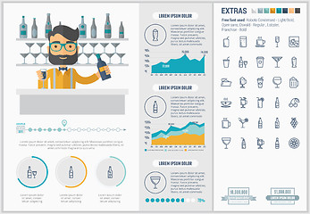 Image showing Drink flat design Infographic Template