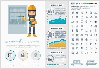 Image showing Constraction flat design Infographic Template