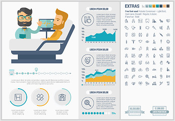 Image showing Medicine flat design Infographic Template