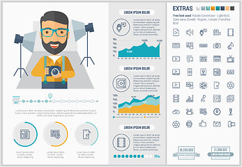 Image showing Media flat design Infographic Template