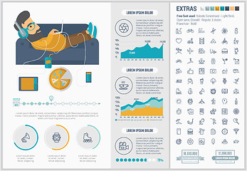 Image showing Lifestyle flat design Infographic Template