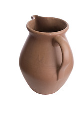 Image showing Handmade Clay water pitcher