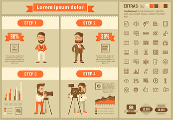 Image showing Media flat design Infographic Template