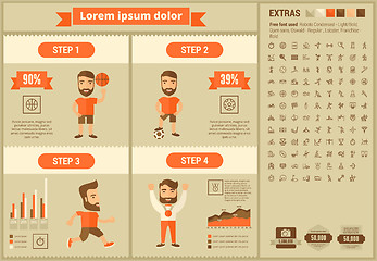 Image showing Sports flat design Infographic Template