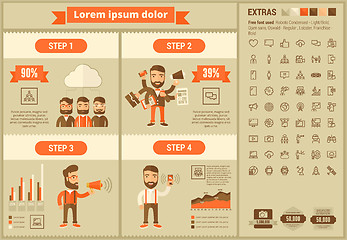 Image showing Social Media flat design Infographic Template