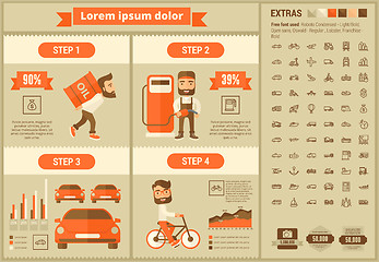 Image showing Transportation flat design Infographic Template