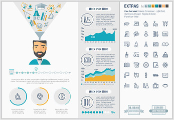 Image showing Education flat design Infographic Template