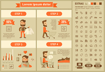 Image showing Shopping flat design Infographic Template