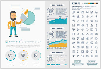 Image showing Business flat design Infographic Template