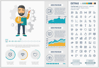 Image showing Business flat design Infographic Template