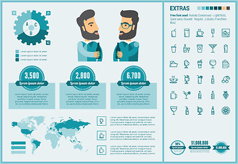 Image showing Drink flat design Infographic Template