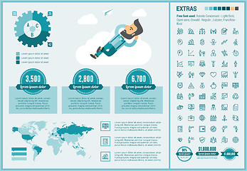 Image showing Business flat design Infographic Template