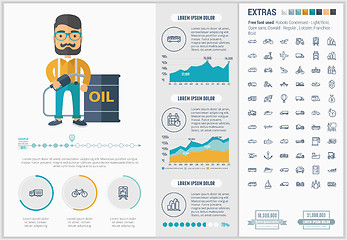 Image showing Transportation flat design Infographic Template