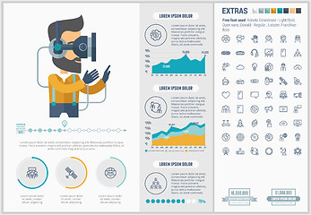 Image showing Virtual Reality flat design Infographic Template