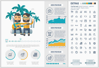 Image showing Travel flat design Infographic Template