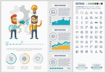 Image showing Social Media flat design Infographic Template