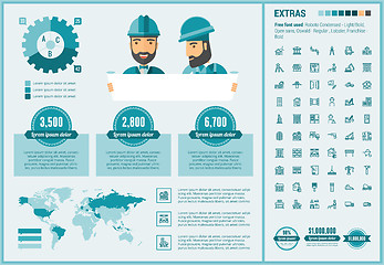 Image showing Constraction flat design Infographic Template