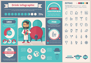 Image showing Drink flat design Infographic Template