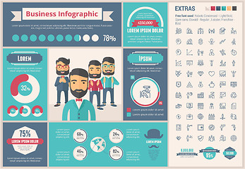 Image showing Business flat design Infographic Template