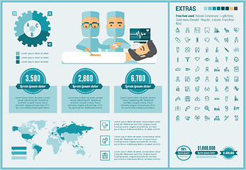 Image showing Medicine flat design Infographic Template