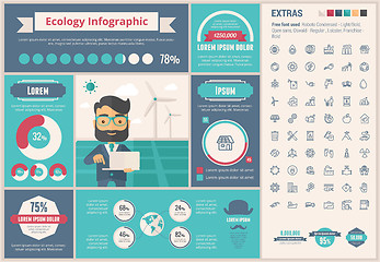 Image showing Ecology flat design Infographic Template